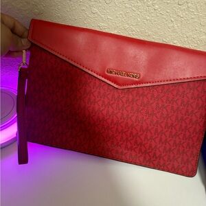 Michael Kors Red Signature Clutch